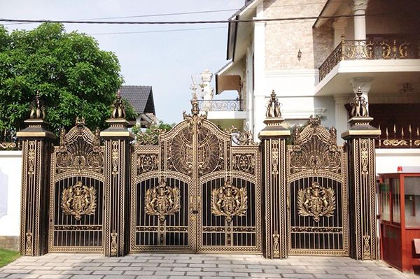 Cổng phù diêu mẫu 3 hình song kỳ lân hút tài lộc và lợi phong thủy